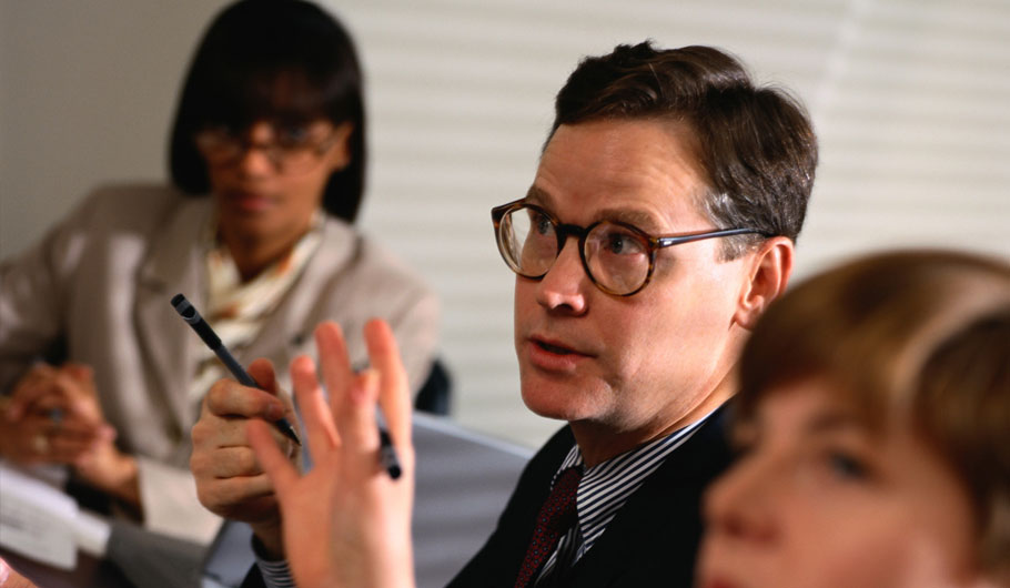 An HR Director explaining an issue An HR Director explaining an issue