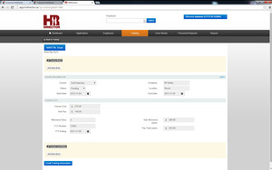 Screenshot of training page example
